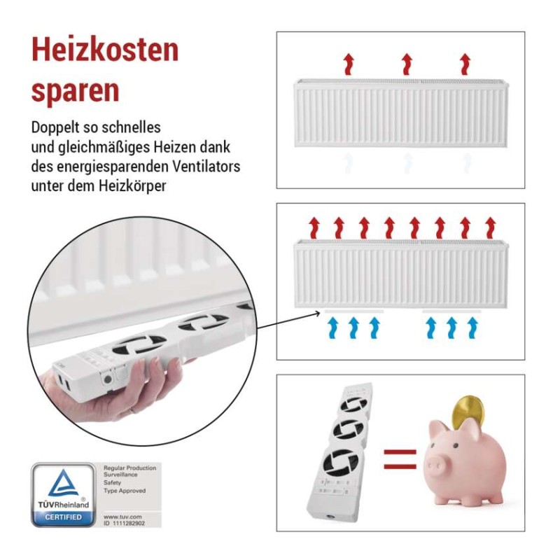Heizkörperventilator MONO, weiß