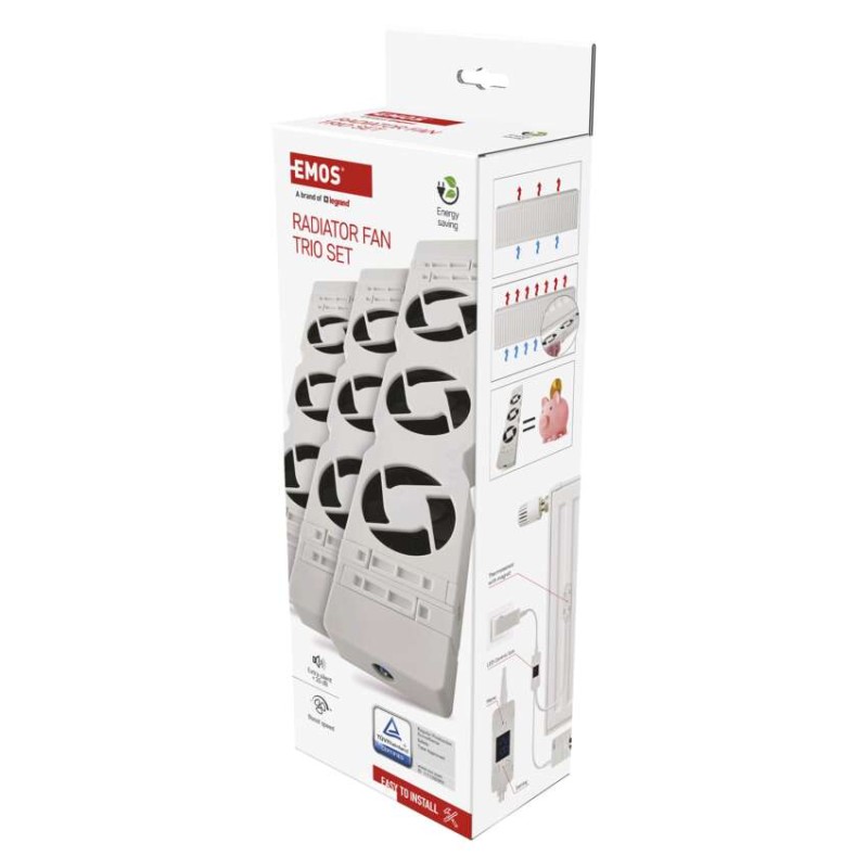 Ventilátor pod radiátor TRIO, biely