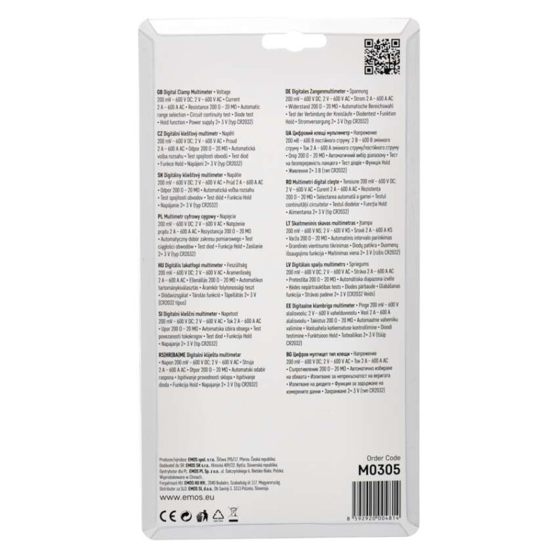 EMOS Lakatfogó multiméter MD-310C