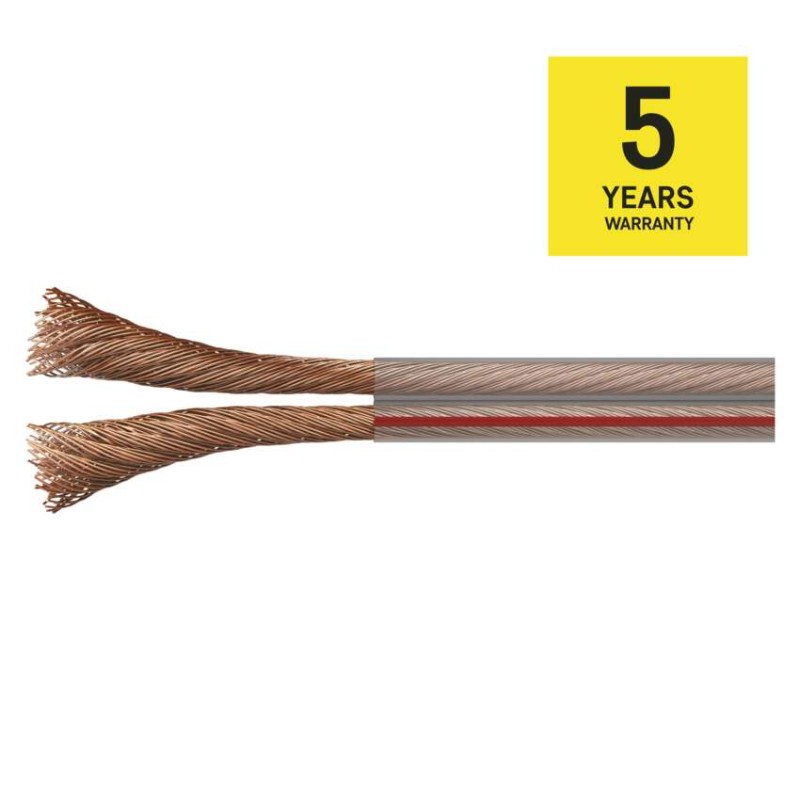 Neekranuotas vytos poros kabelis 2x1,5 mm skaidrus, 100 m