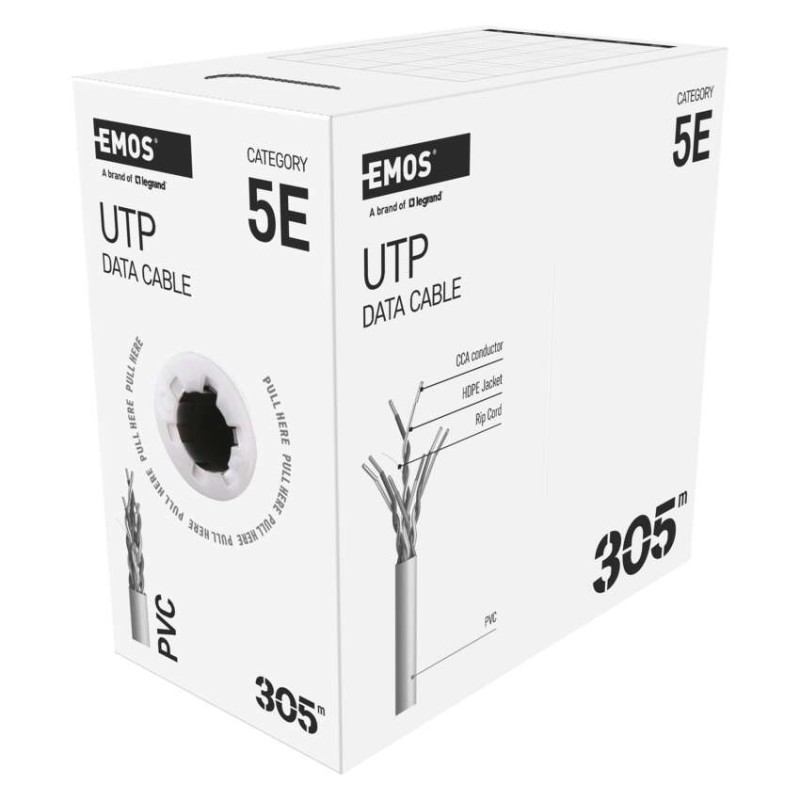 EMOS UTP kábel CAT5E CCA