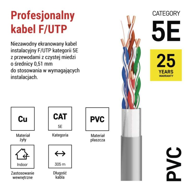 Kabel Ftp Cat5e, 305m