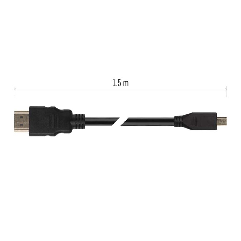 HDMI 2.0 high speed kábel A vidlica – D vidlica 1,5m