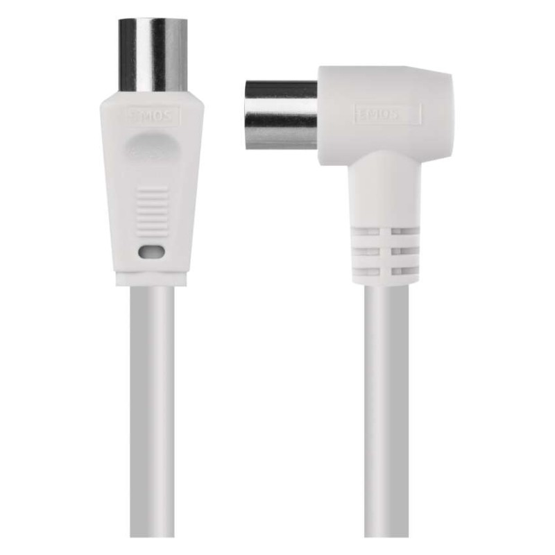 Antenas koaksiālais kabelis, ekranēts, 7,5 m, – leņķveida