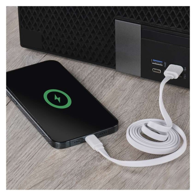 Töltő- és adatkábel USB-A 2.0 / Lightning MFi, 1 m, fehér