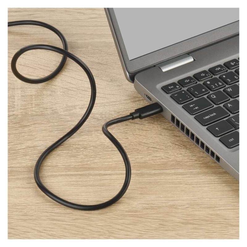 Kabel USB 2.0, wtyk C - C, szybkie ładowanie, transmisja danych, 2 m, czarny