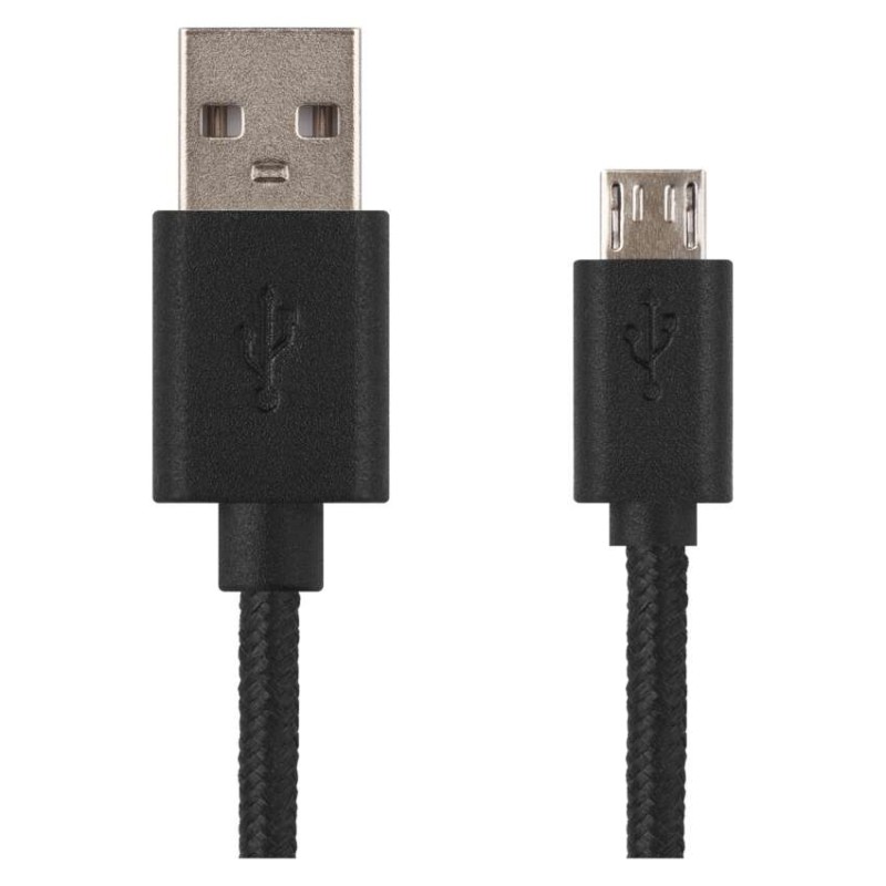 Nabíjecí a datový kabel USB-A 2.0 / micro USB-B 2.0, 2 m, černý