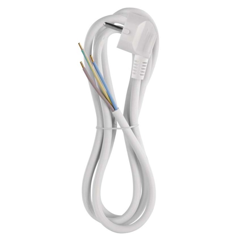 Flexo šňůra PVC 3x 1,5mm2, 2m, bílá