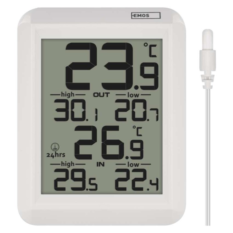 Digitális hőmérő, vezetékes érzékelővel E0422