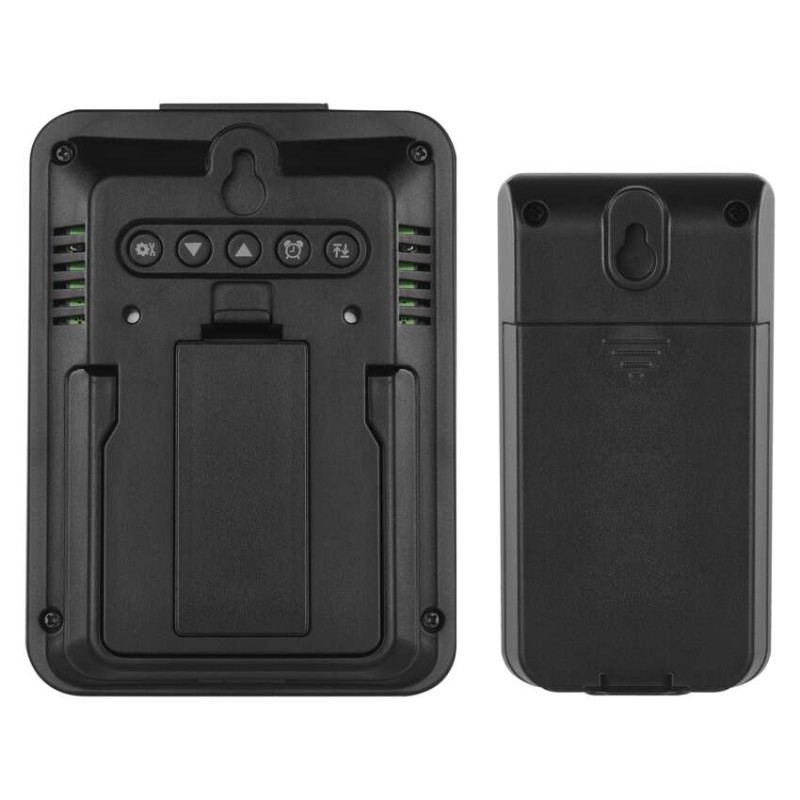 Digitální teploměr, bezdrátové čidlo, budík E8636