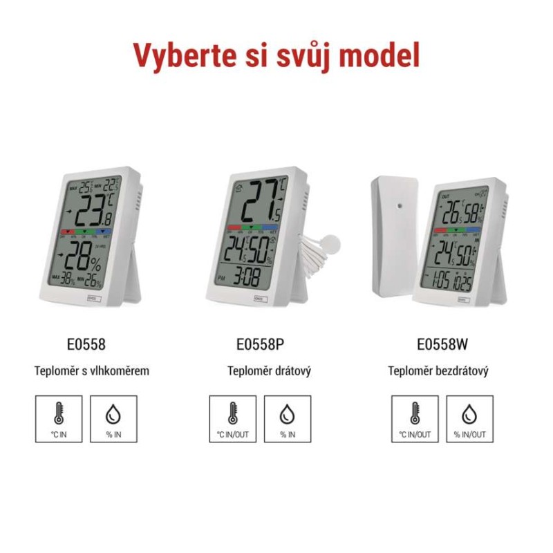 Digitální bezdrátový teploměr E0558W