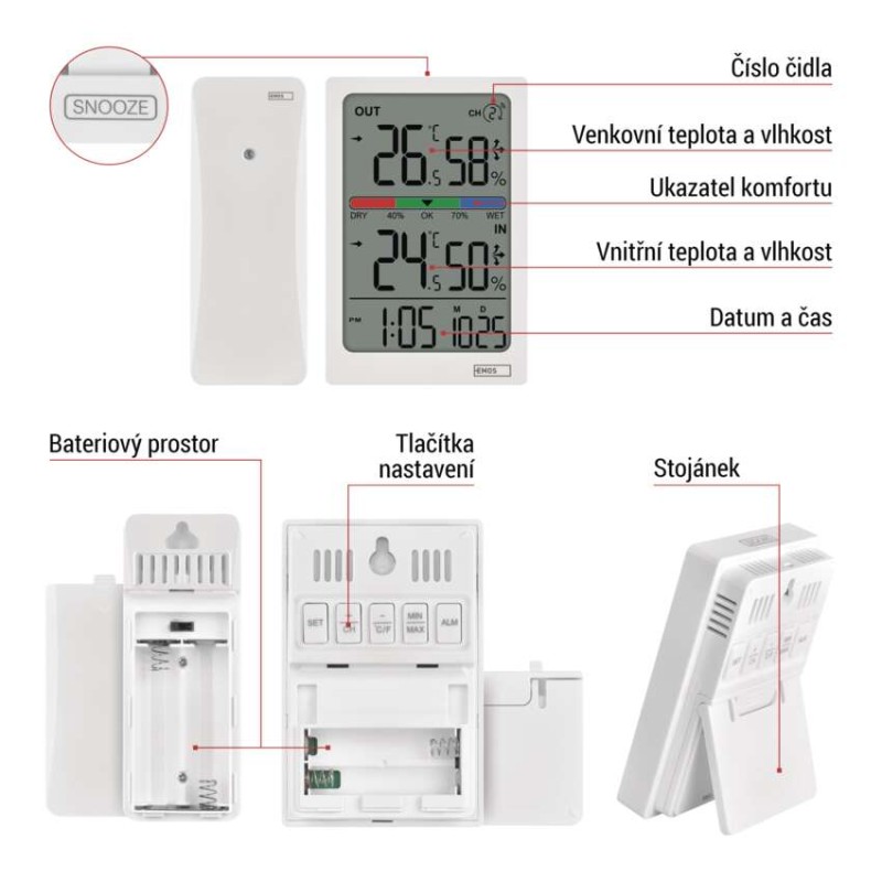 Digitální bezdrátový teploměr E0558W