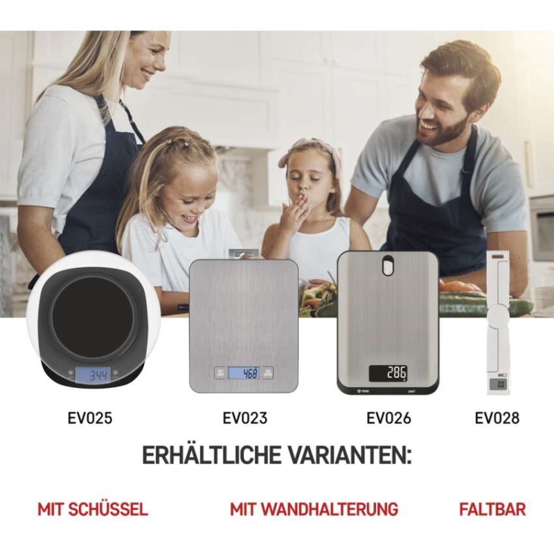 Digitálna kuchynská váha EV026, strieborná