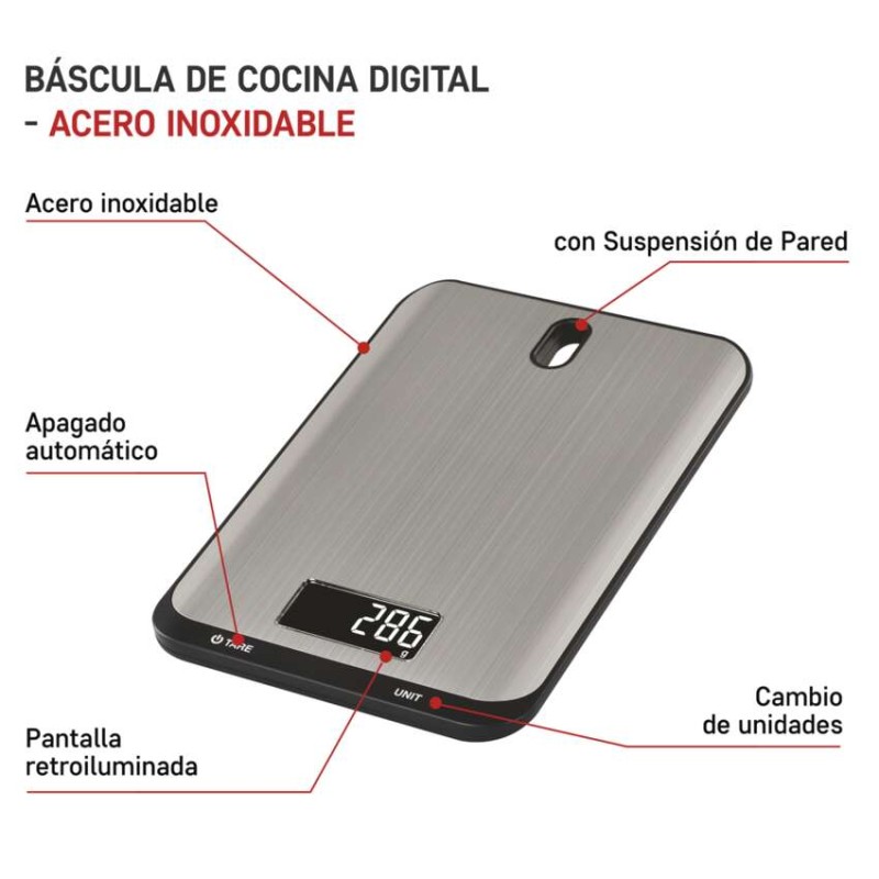 Digitálna kuchynská váha EV026, strieborná