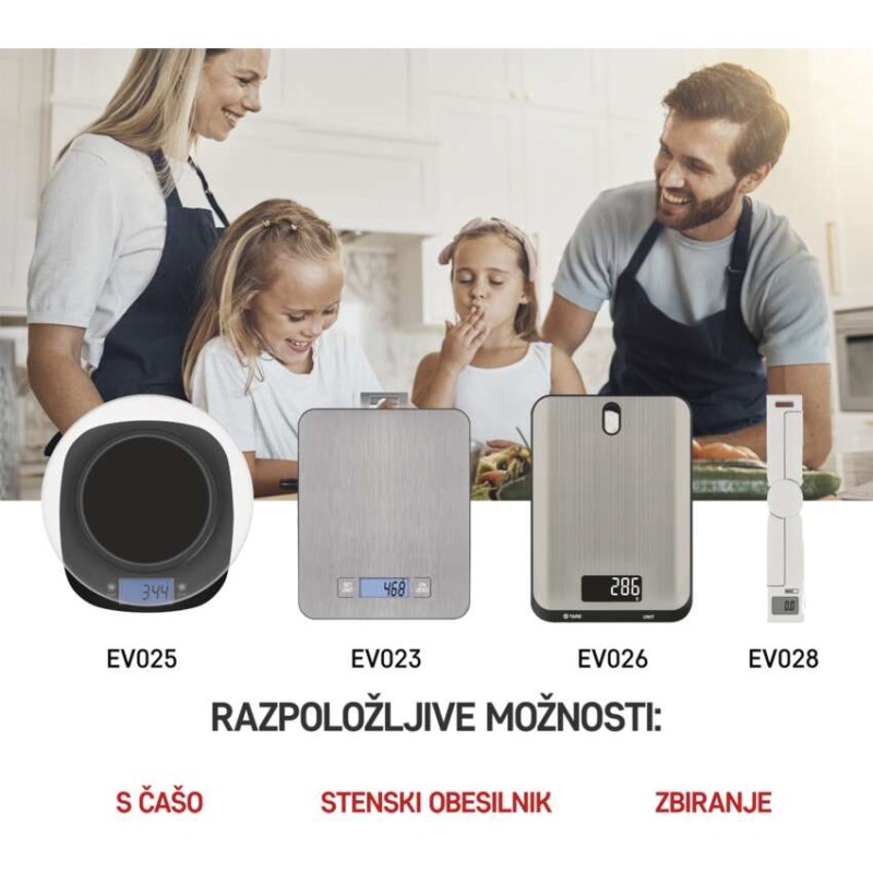 Digitálna kuchynská váha EV026, strieborná