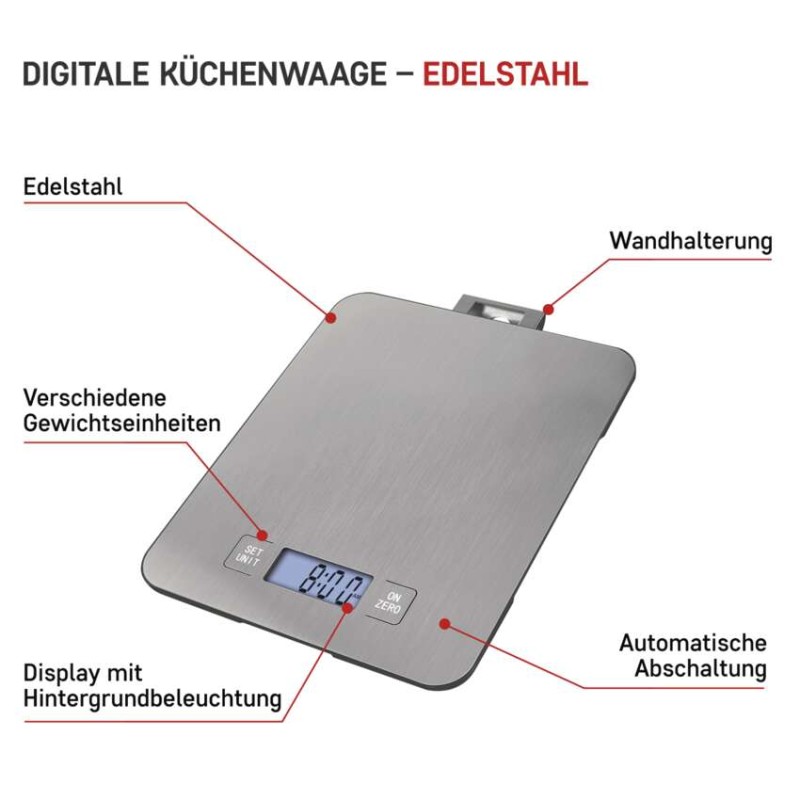 Digitálna kuchynská váha EV023, strieborná