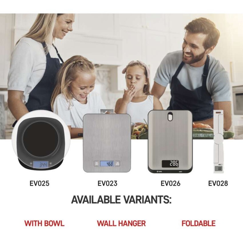 Digitálna kuchynská váha EV023, strieborná
