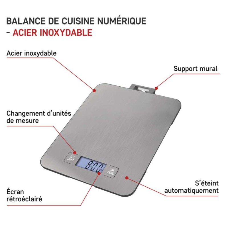 Digitálna kuchynská váha EV023, strieborná