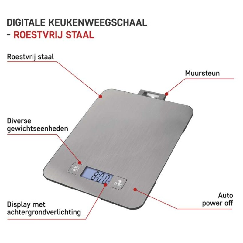 Digitálna kuchynská váha EV023, strieborná