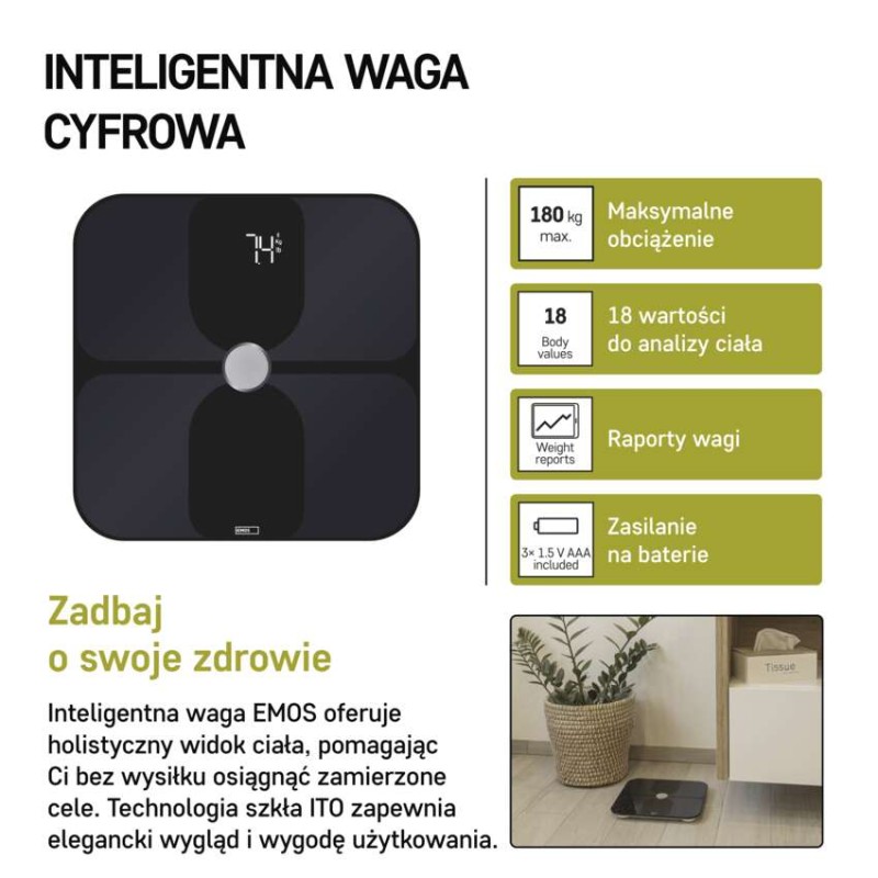 GoSmart Waga łazienkowa EV112