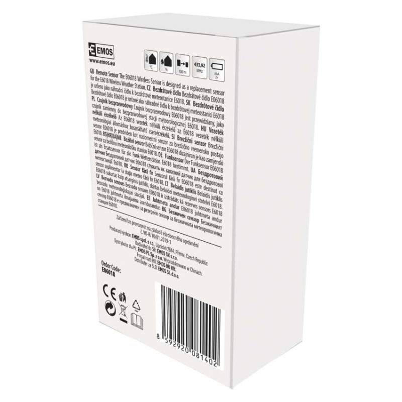 EMOS Vezeték nélküli érzékelő E06018, E6016