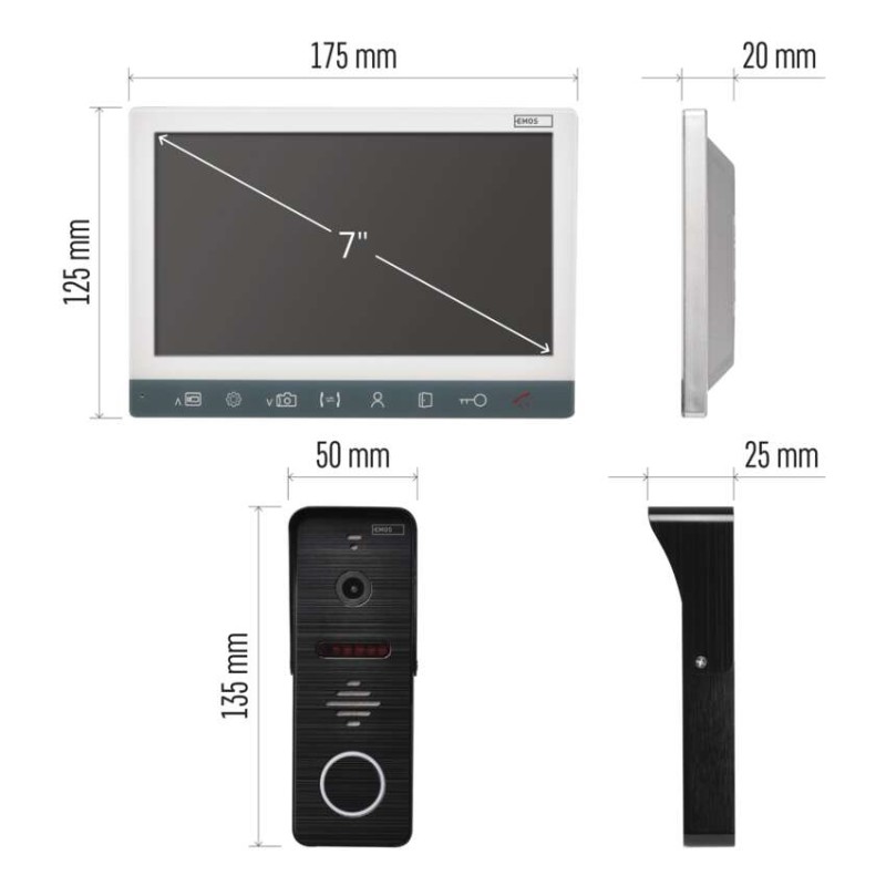Sada videotelefonu EM-10AHD se 2 monitory