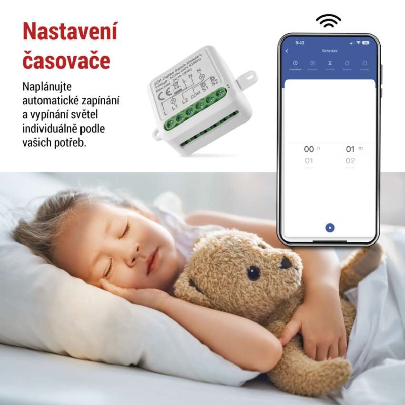 GoSmart modul spínací IP-2104SZ, ZigBee, 2-kanálový (nevyžaduje N vodič)