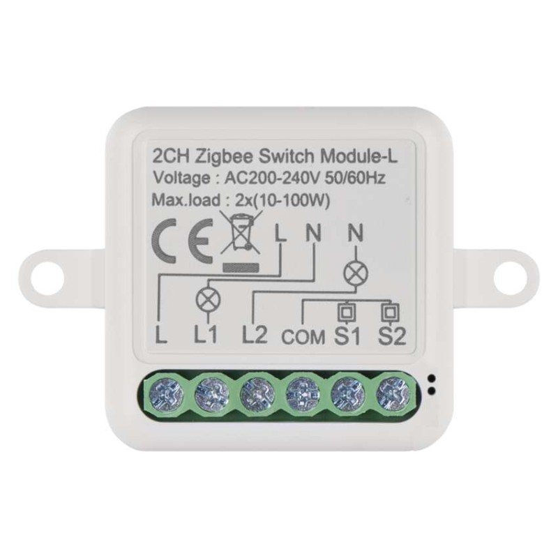 GoSmart Moduł włączeniowy IP-2104SZ, ZigBee, 2-kanałowy, bez przewodu zerowego