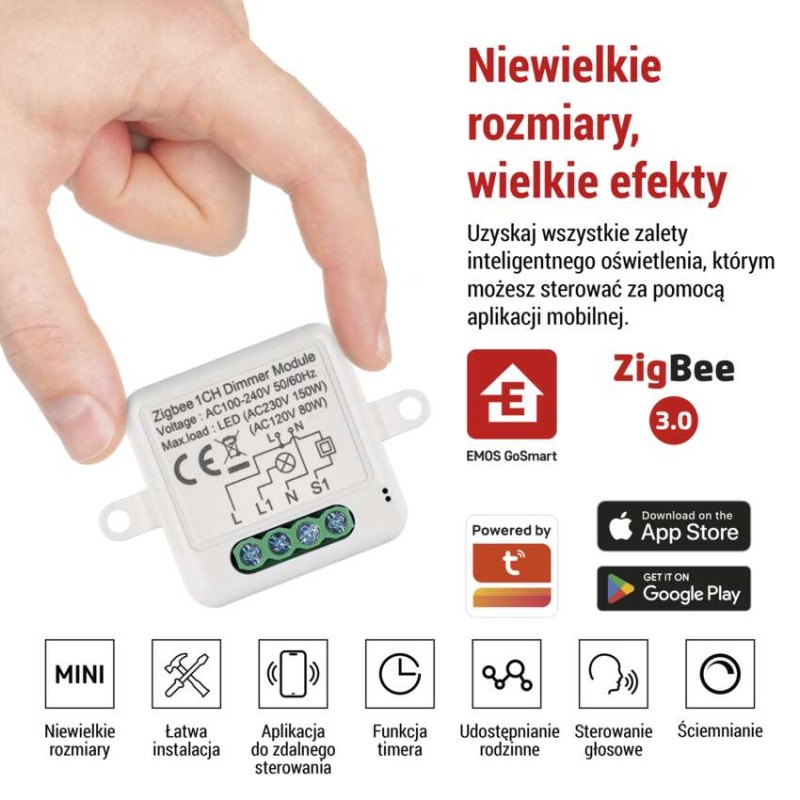 GoSmart Moduł ściemniacza IP-2111DZ, ZigBee, 1-kanałowy