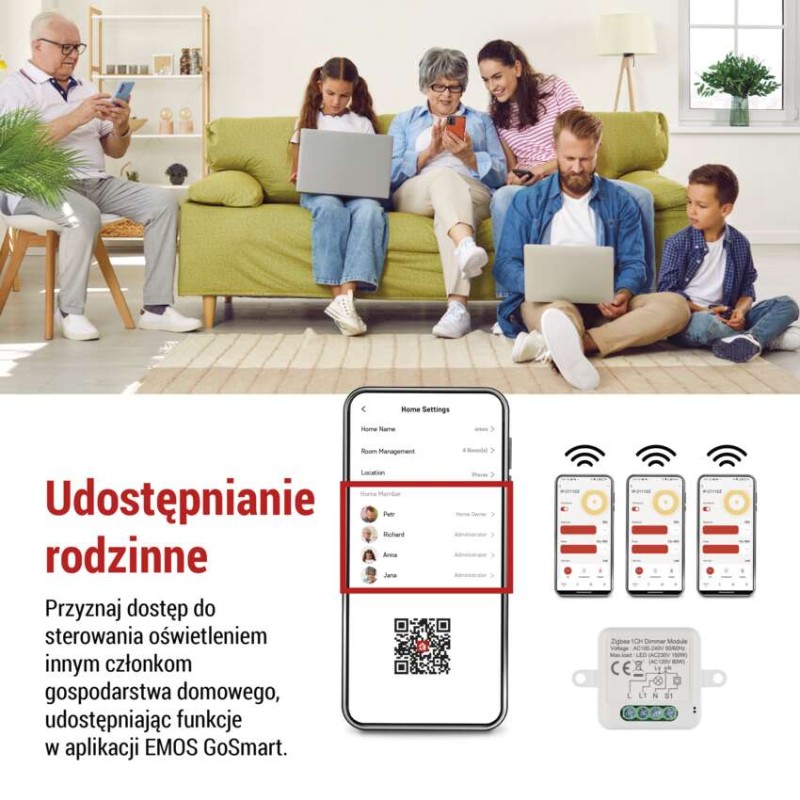 GoSmart Moduł ściemniacza IP-2111DZ, ZigBee, 1-kanałowy
