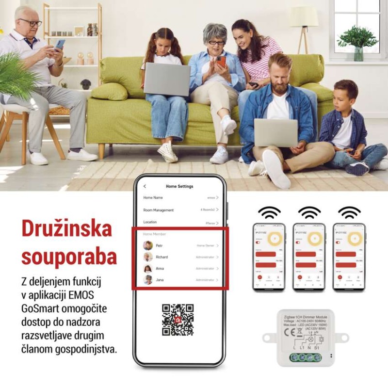 GoSmart modul za zatemnitev IP-2111DZ, ZigBee, 1-kanalni