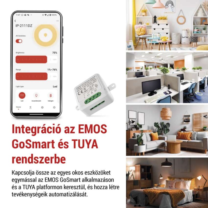 GoSmart fényerőszabályozó modul IP-2111DZ, ZigBee, 1 csatornás