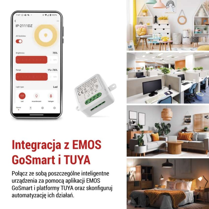 GoSmart Moduł ściemniacza IP-2111DZ, ZigBee, 1-kanałowy