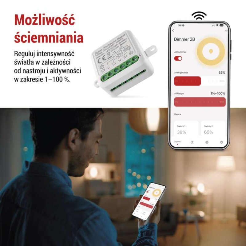 GoSmart Moduł ściemniacza IP-2112DZ, ZigBee, 2-kanałowy