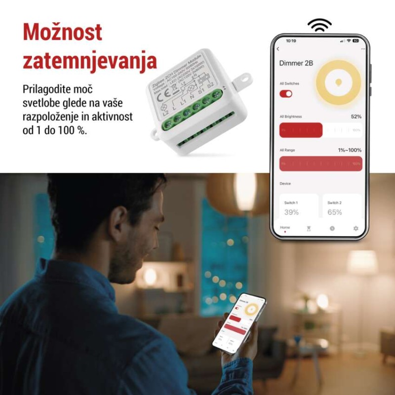 GoSmart modul za zatemnitev IP-2112DZ, ZigBee, 2-kanalni