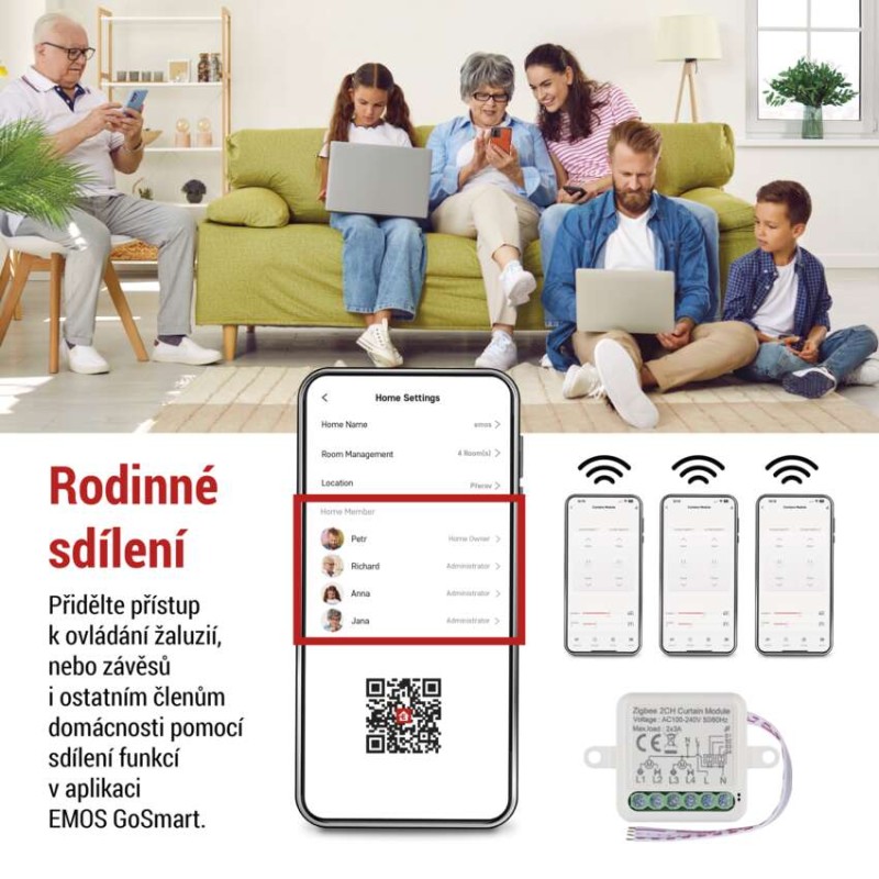 GoSmart modul motorický IP-2122CZ, ZigBee, 2-kanálový