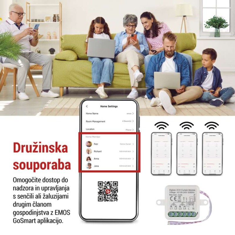 GoSmart motorni modul IP-2122CZ, ZigBee, 2-kanalni