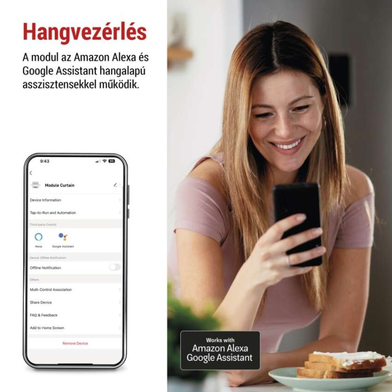 GoSmart motoros modul IP-2122CZ, ZigBee, 2 csatornás