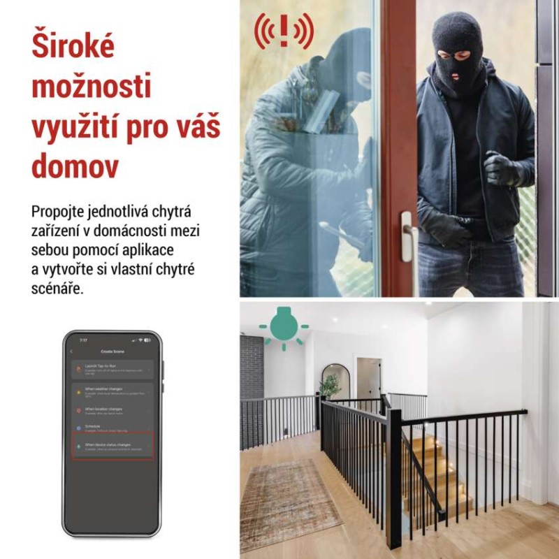 GoSmart PIR senzor (pohybové čidlo) IP20, ZigBee