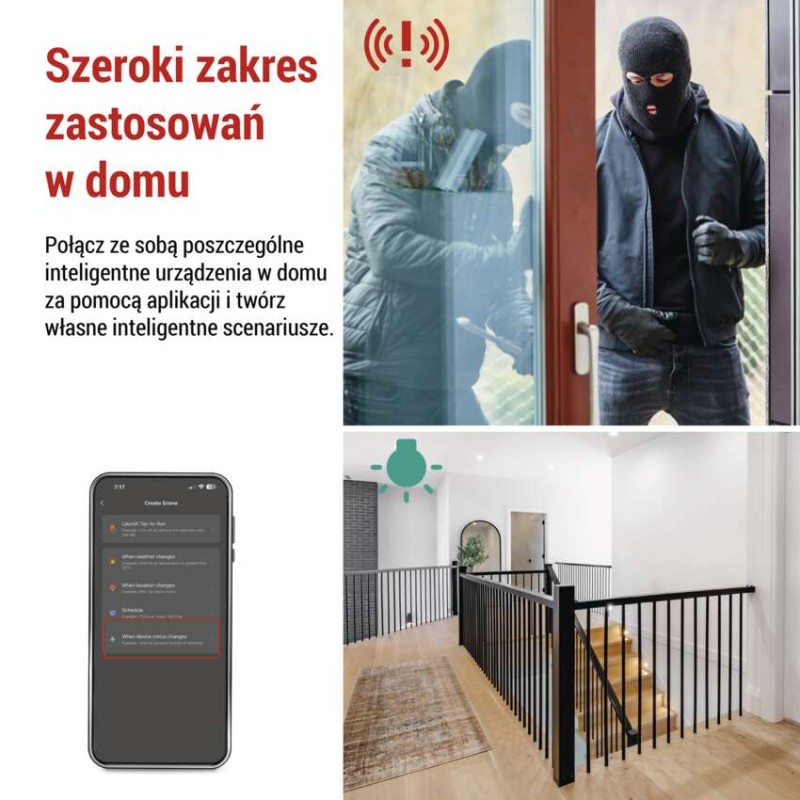 GoSmart Czujnik PIR (czujnik ruchu) IP20, ZigBee