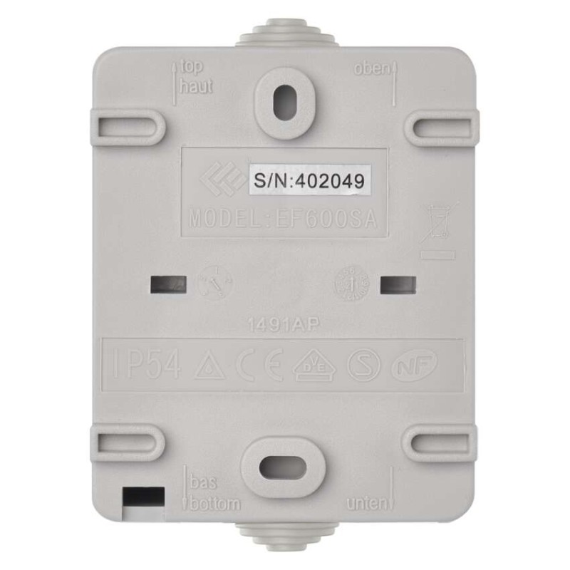 Přepínač nástěnný schodišťový č. 1,6 IP54, 1 tlačítko