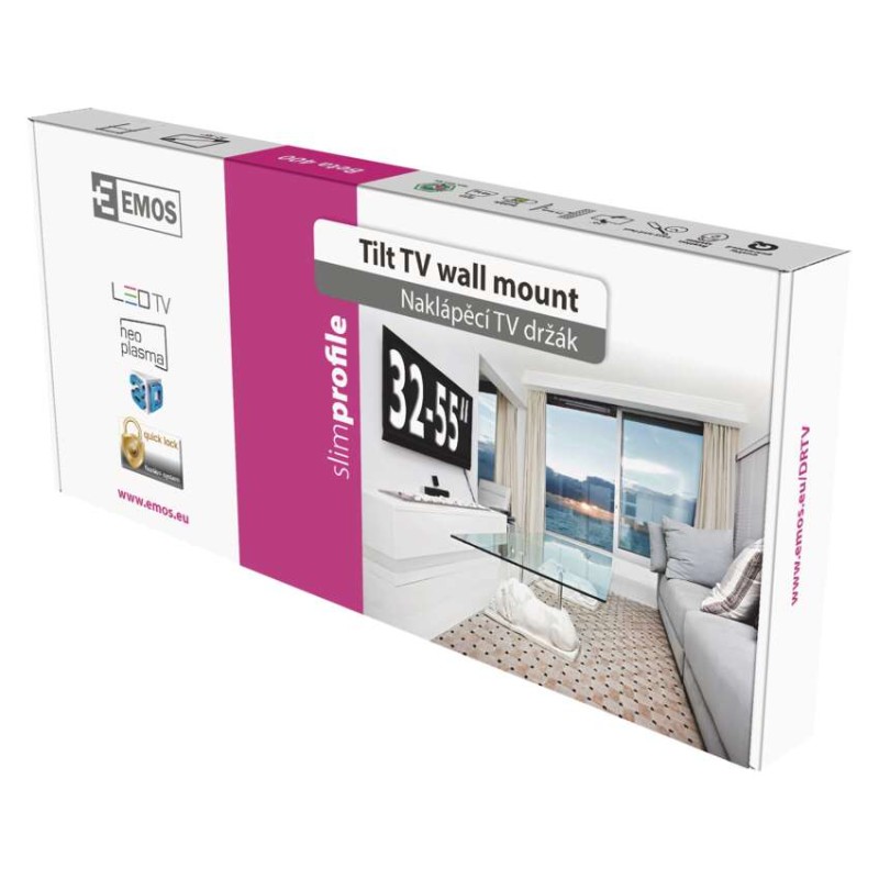 Naklápěcí držák LED TV 29–65" (74–165 cm)