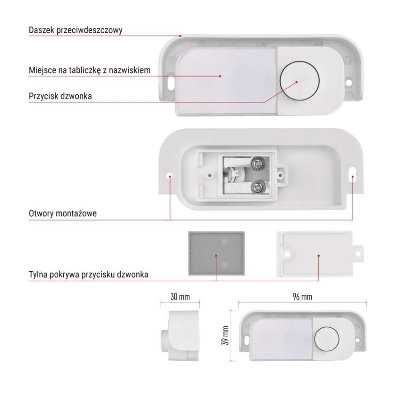 Przycisk do dzwonka P57101, P57102