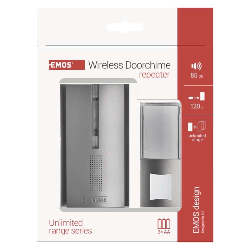 Domovní bezdrátový zvonek P5763 na 3x AA, s možností prodloužení signálu