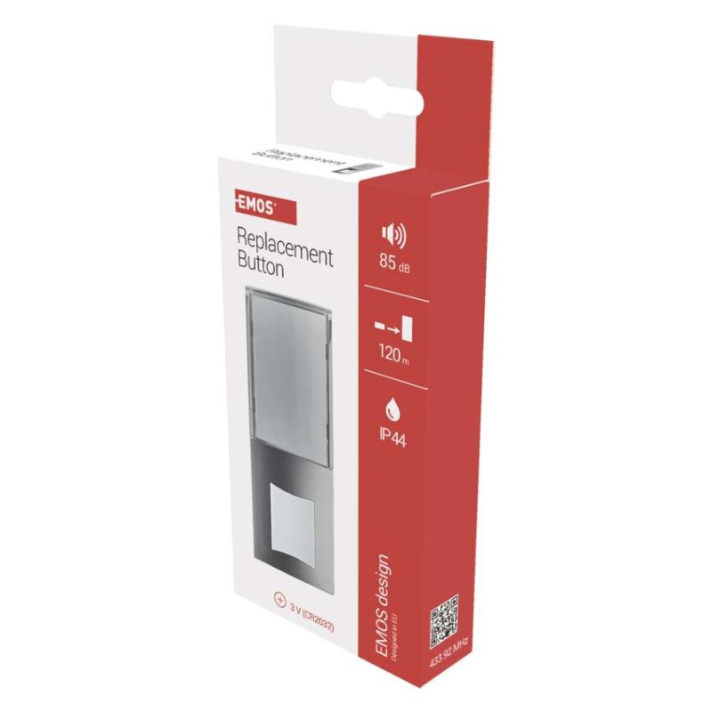 Kültéri tartalék nyomógomb P5760,P5763,P5763R csengőhöz, 1x CR2032