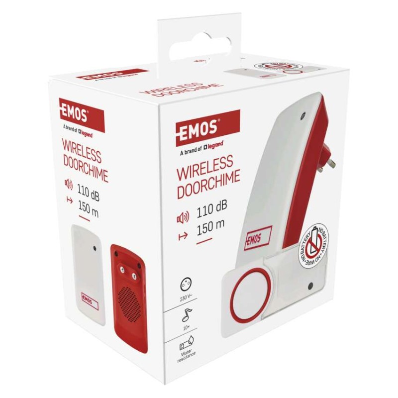 Bezbateriový domovní bezdrátový zvonek P5750 do zásuvky