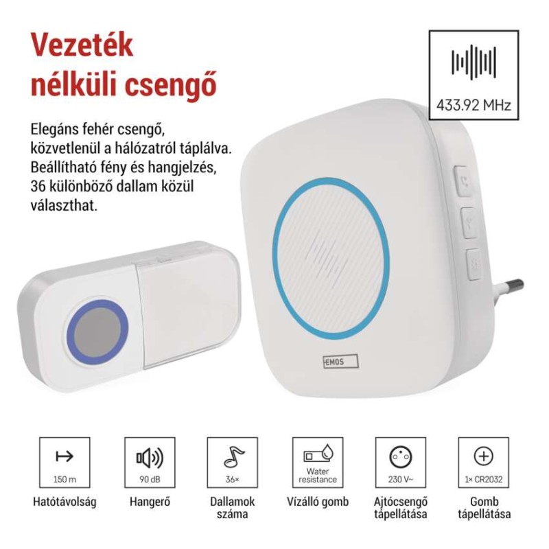 Vezeték nélküli csengő P5737