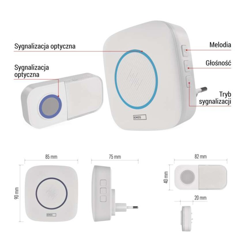 Dzwonek bezprzewodowy AC P5737