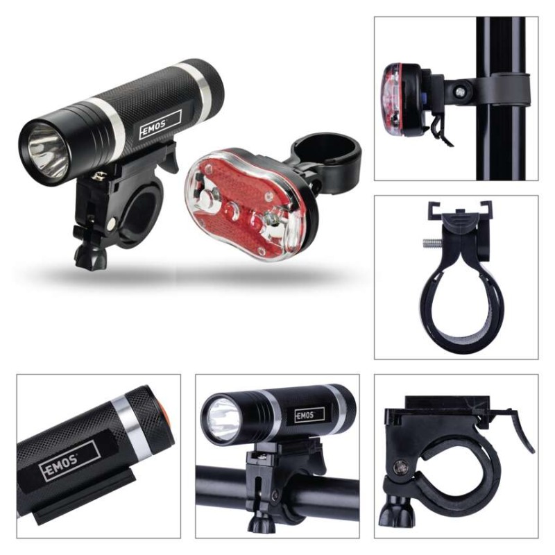 LED predné + zad. sviet. na bicykel P3920 na 5× AAA, 150 lm