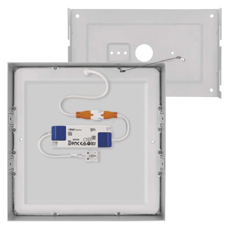 Panel LED natynkowy NEXXO, kwadrat, biały, 21 W,neutralna biel